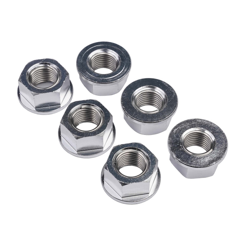 Bike je Rear Sprocket Nut Kit 12 mm Silver (6ks)