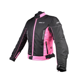 Bike It Insignia textilná dámska motocyklová bunda (čierna/ ružová)