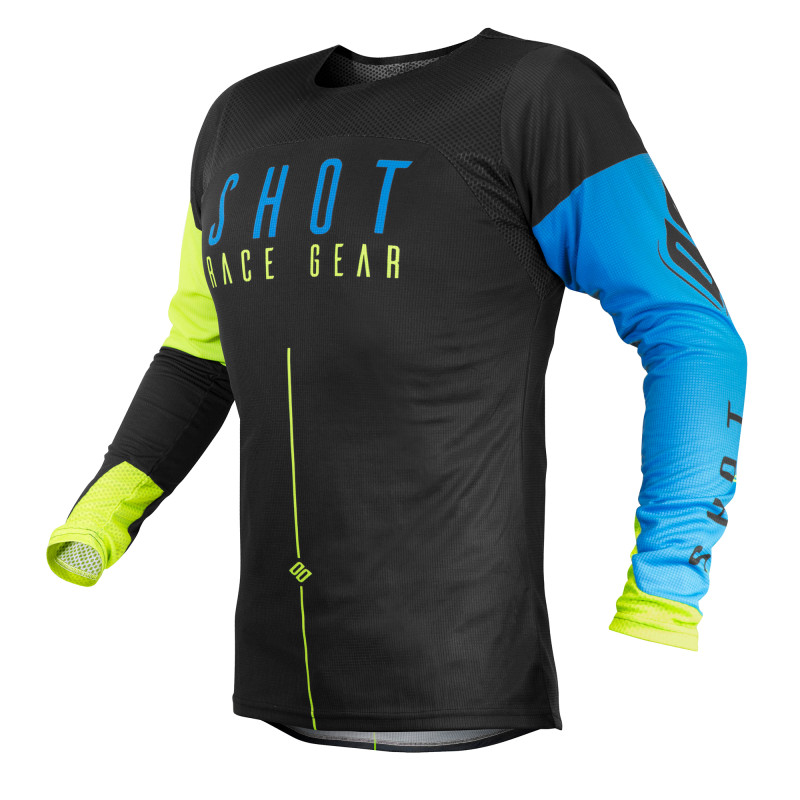 Shot Aerolite MX dres dospělý- Alpha modrá Neon žlutá