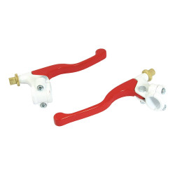 Bike To Lever Assembly Universal Short Red Páka / White Perch (bez Mirror Boss)