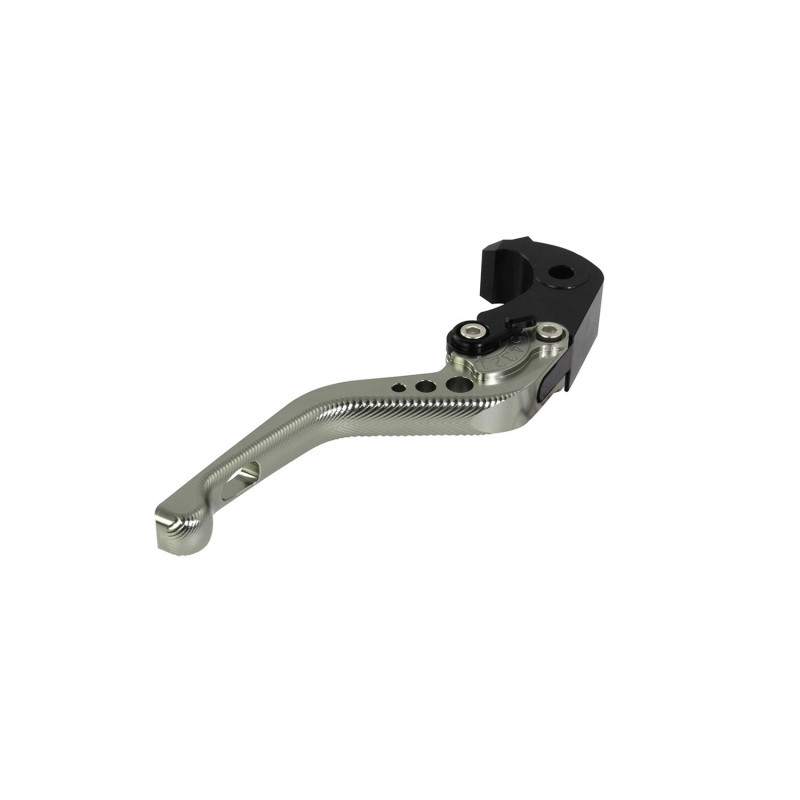 BikeTek nastavitelná CNC Brzdová páčka Short - Titanium / Black Adjuster -   B06S