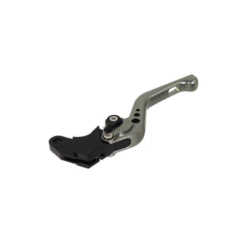 BikeTek Nastaviteľný CNC Clutch Lever Short - Titanium / Black Adjuster - C07S