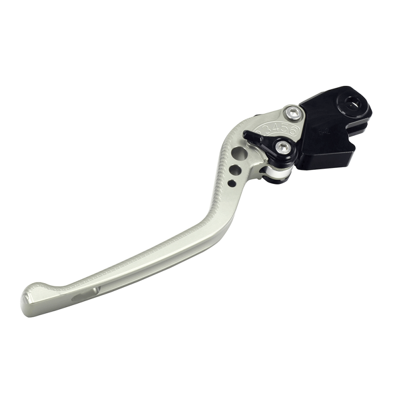 BikeTek Nastaviteľný CNC Clutch Lever Long - Titanium / Black Adjuster - C11